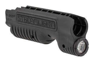 The Streamlight TL Racker forend for Remington 870 features an integrated weapon light